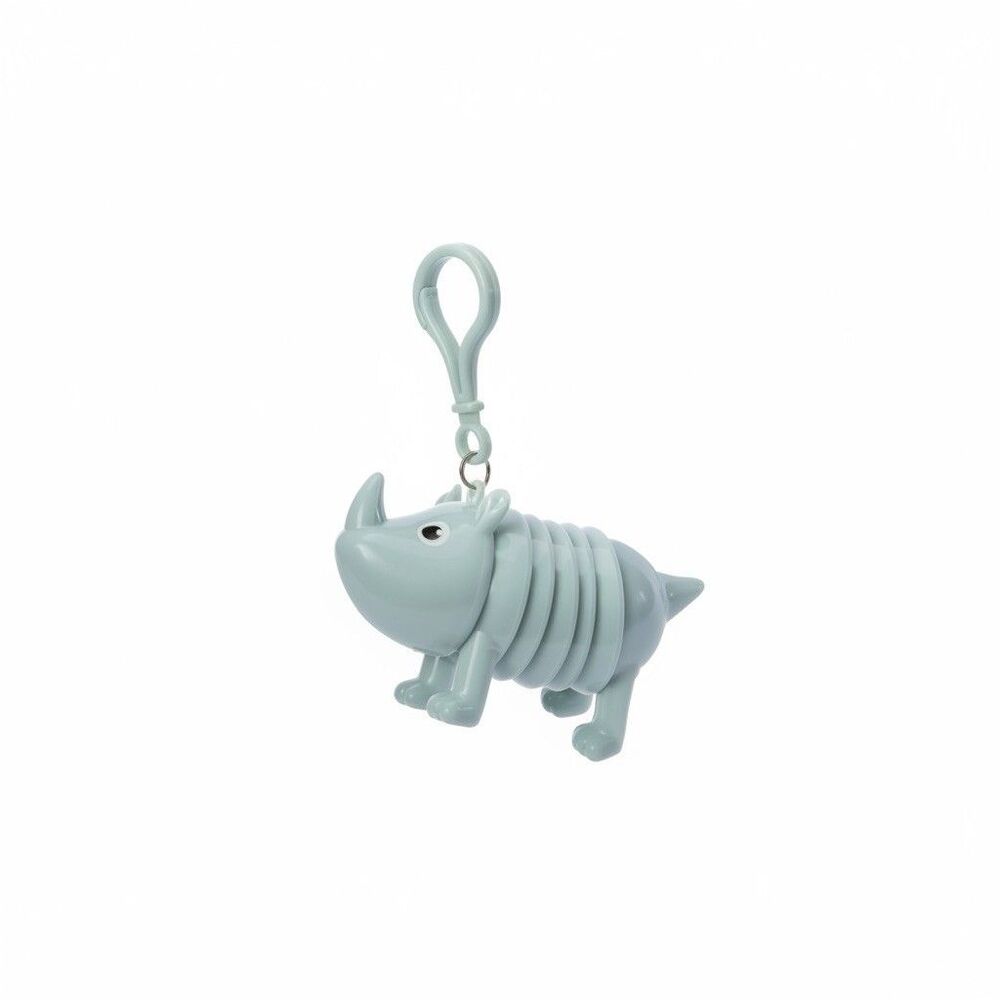 Grafix Mini Fidget Rattling Rhino Keychains  X 2 Stress Reliever NWT